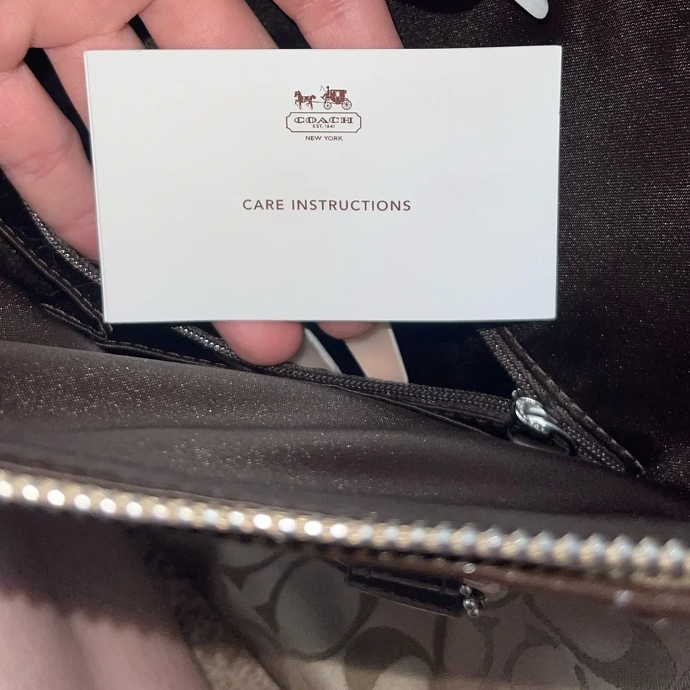coach brown satchel tote crossbody shoulder bag - Picture 3 of 17